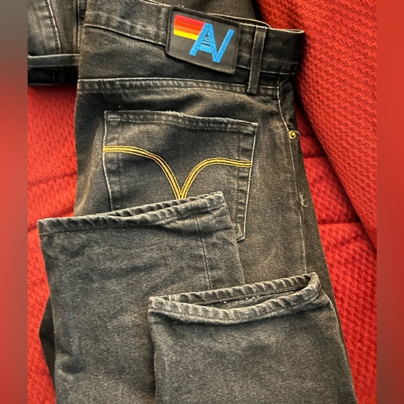 Aviator Nation Classic Straight Leg Denim Jean Vintage Black - Picture 5 of 6